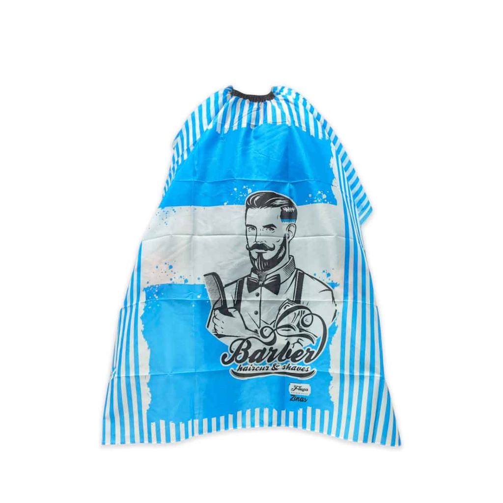 CAPA DE CORTE CELESTE Y BLANCA DIBUJO BARBERO