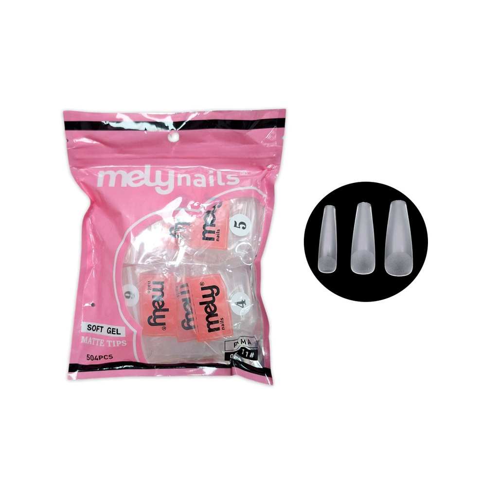 UÑAS PARA SOFT GEL COFFIN MATTE