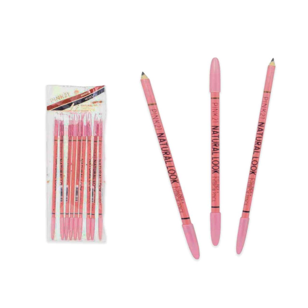 PAQUETE X12 DELINEADORES DE OJOS Y CEJAS 2 TONOS PINK 21