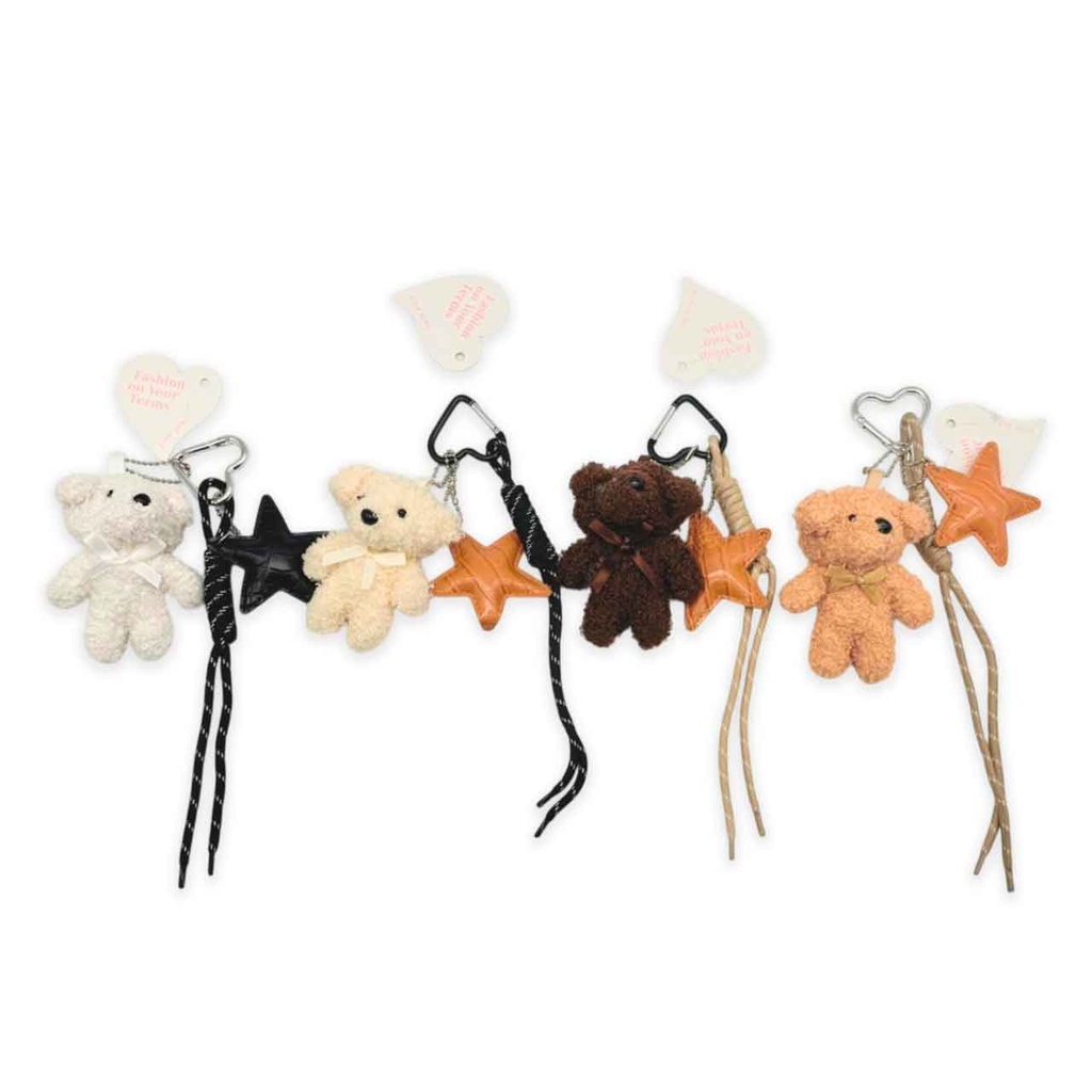 [PM-D-5285-2] LLAVERO CHARM OSITO Y ESTRELLA