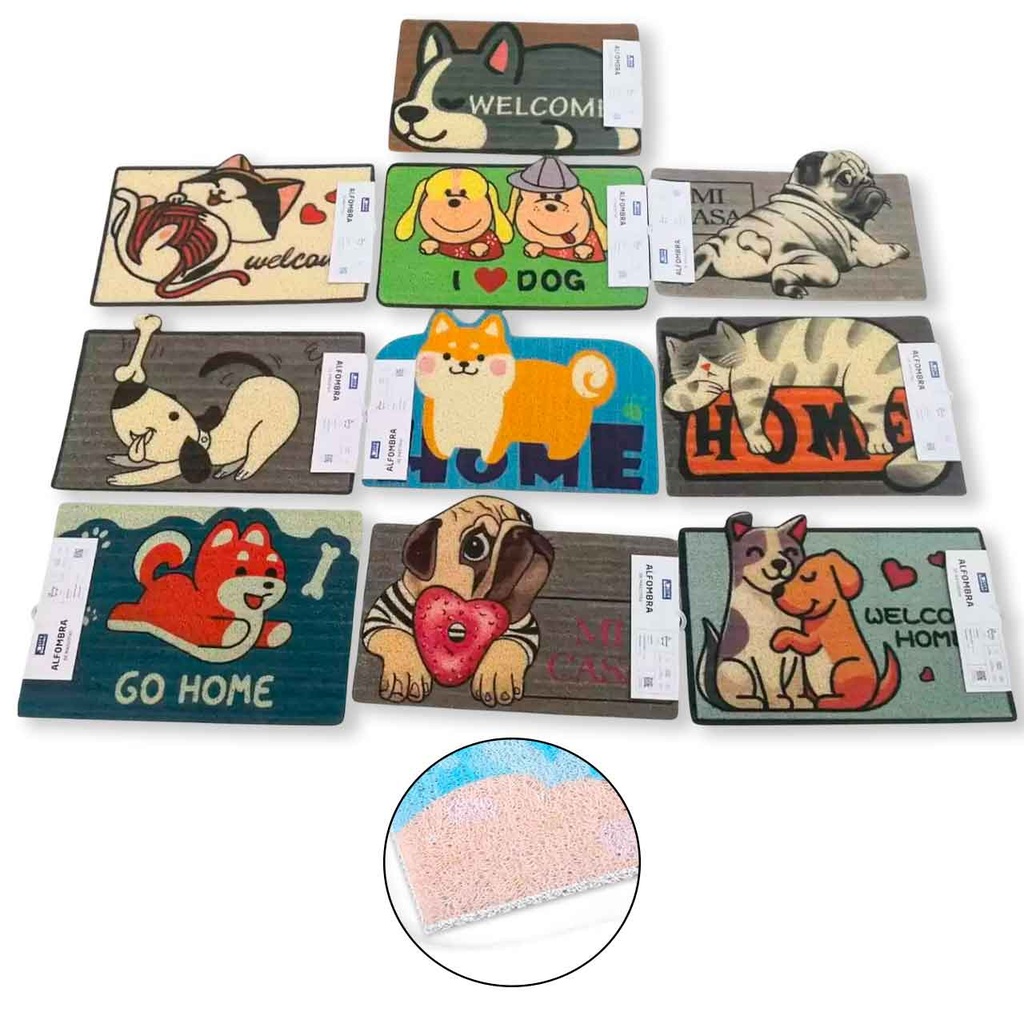 ALFOMBRA ANTIDESLIZANTE ANIMALES 40x60CM