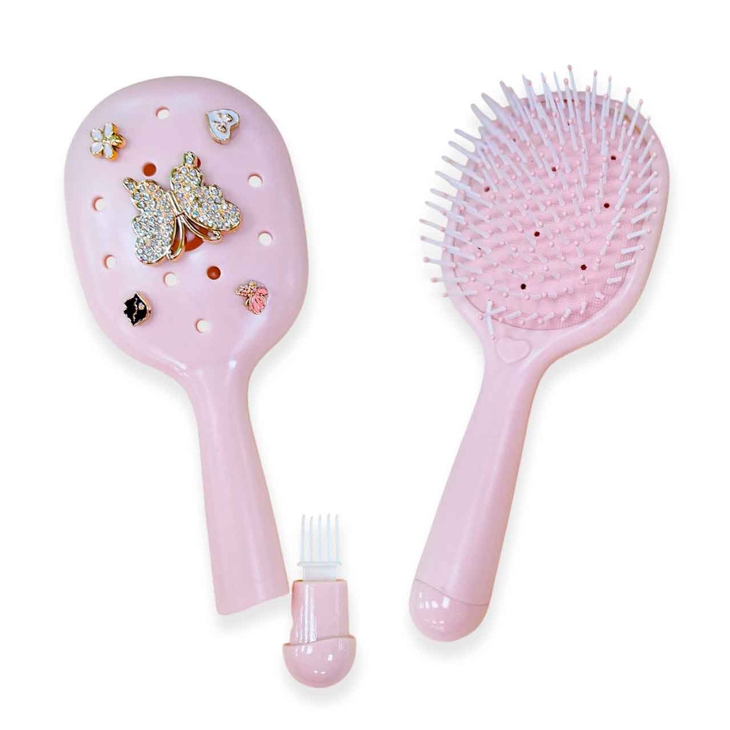 CEPILLO DE PELO CON DIJES DE MARIPOSA