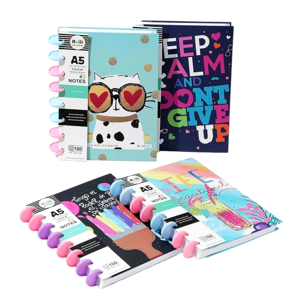 CUADERNO CON DISCOS A5 TAPA DURA