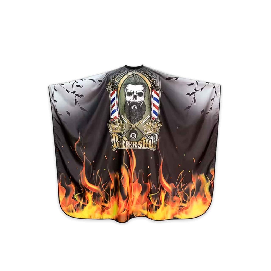 CAPA DE CORTE DIBUJO FUEGO BARBER SHOP