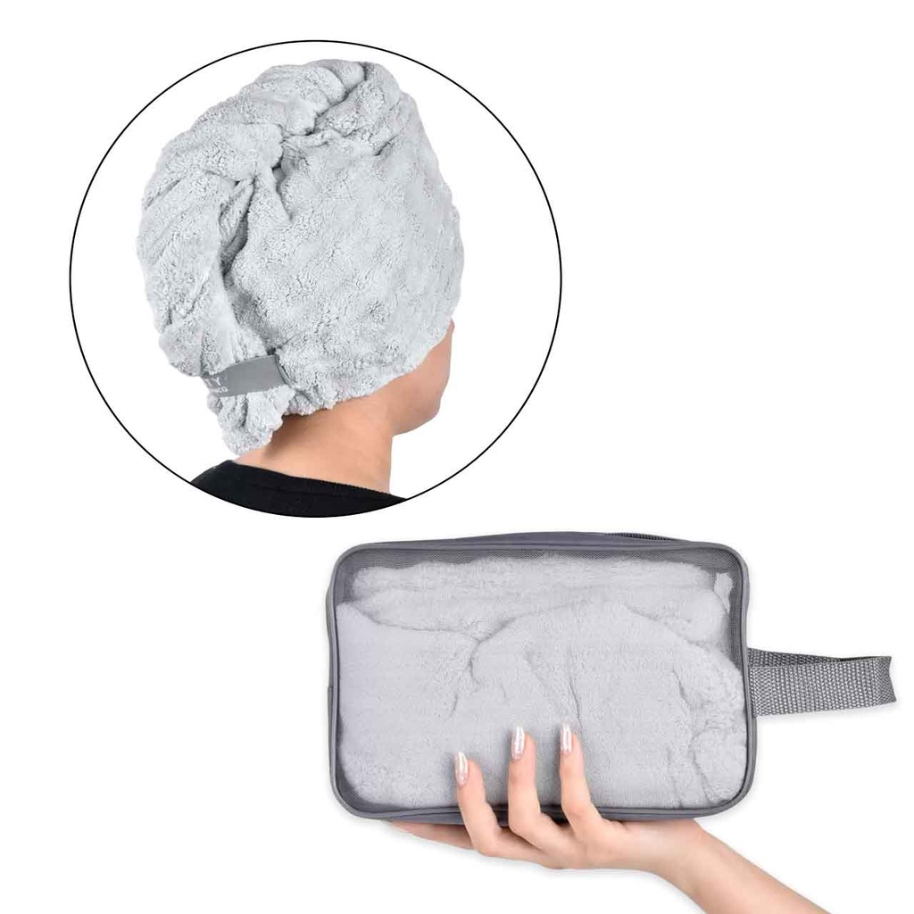TURBANTE DE SECADO DE CABELLO+ESTUCHE