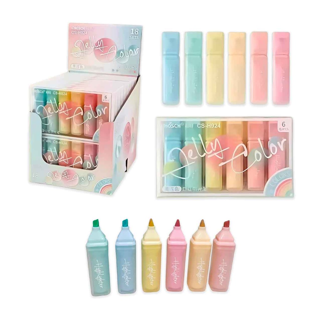 RESALTADORES COLORES SURTIDOS 6PCS