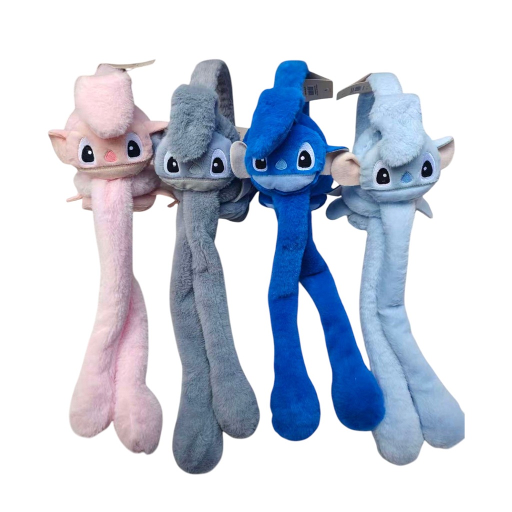 OREJERAS LARGAS INFANTILES CON PELUCHE