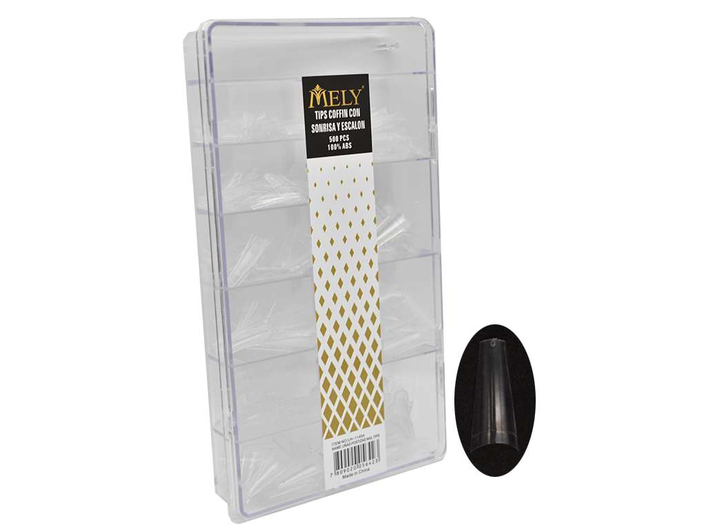 [PM-LH-11454] TIPS FORMA CUADRADO MEDIUM 500PCS MELY