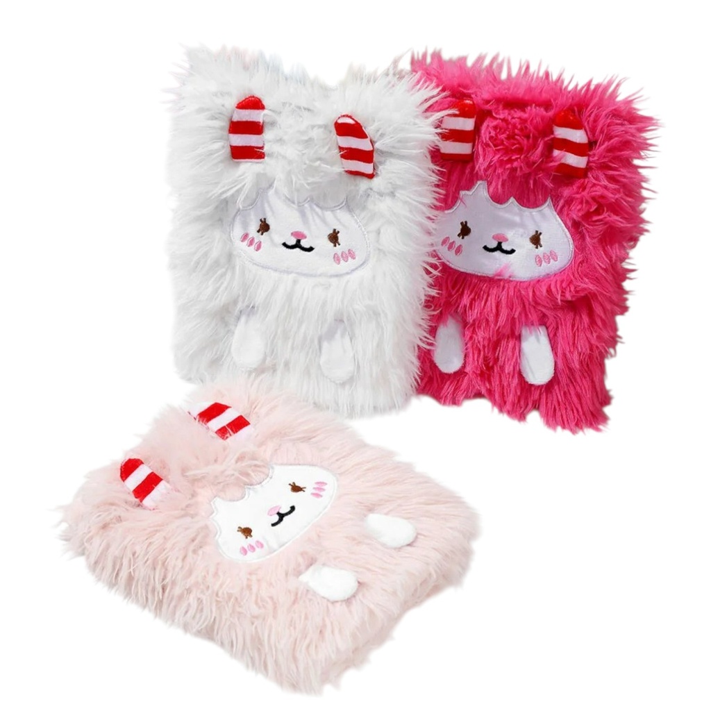 CUADERNO CON TAPA DE PELUCHE 20x15CM