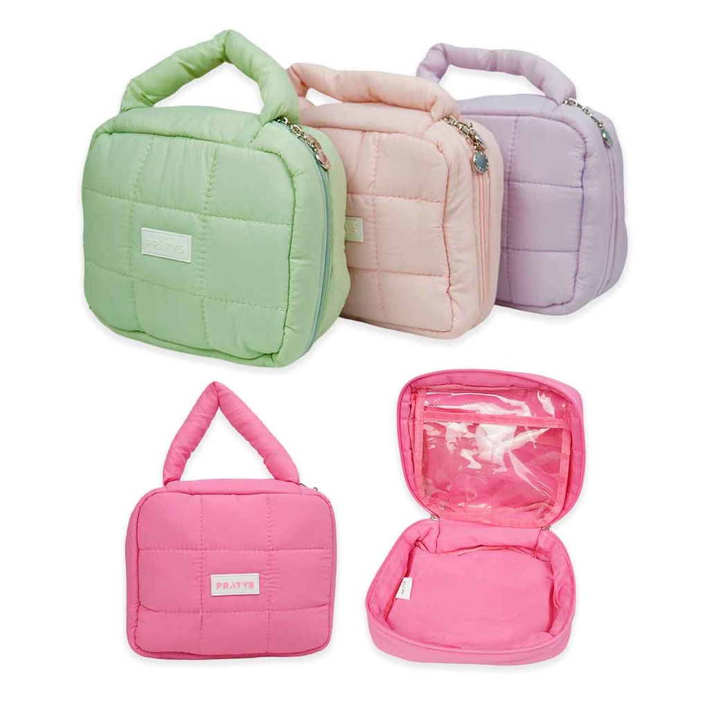 PORTACOSMETICOS PUFFER COLORES PASTELES