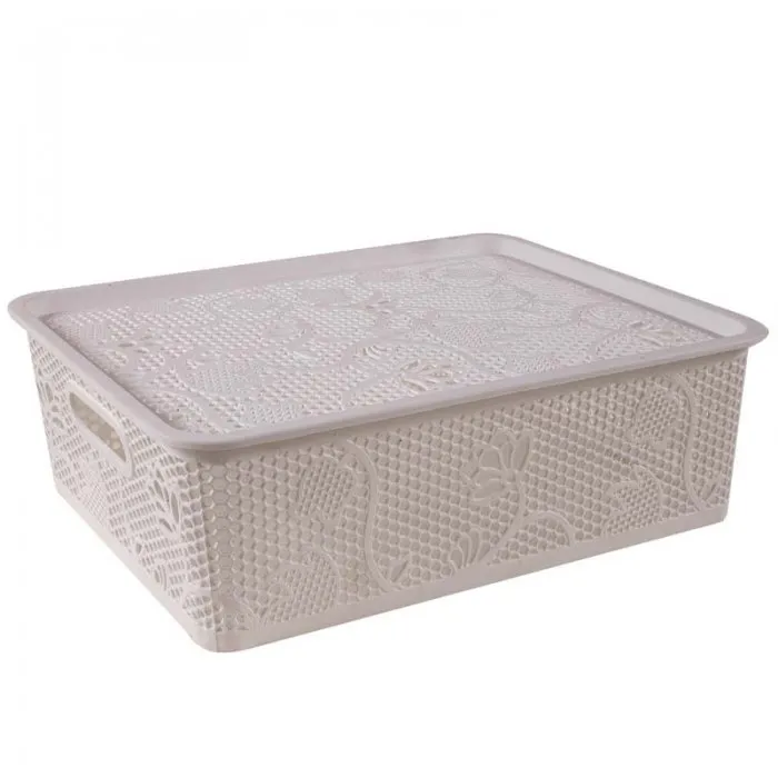 ORGANIZADOR BLANCO CON TAPA 36x26x12 CM