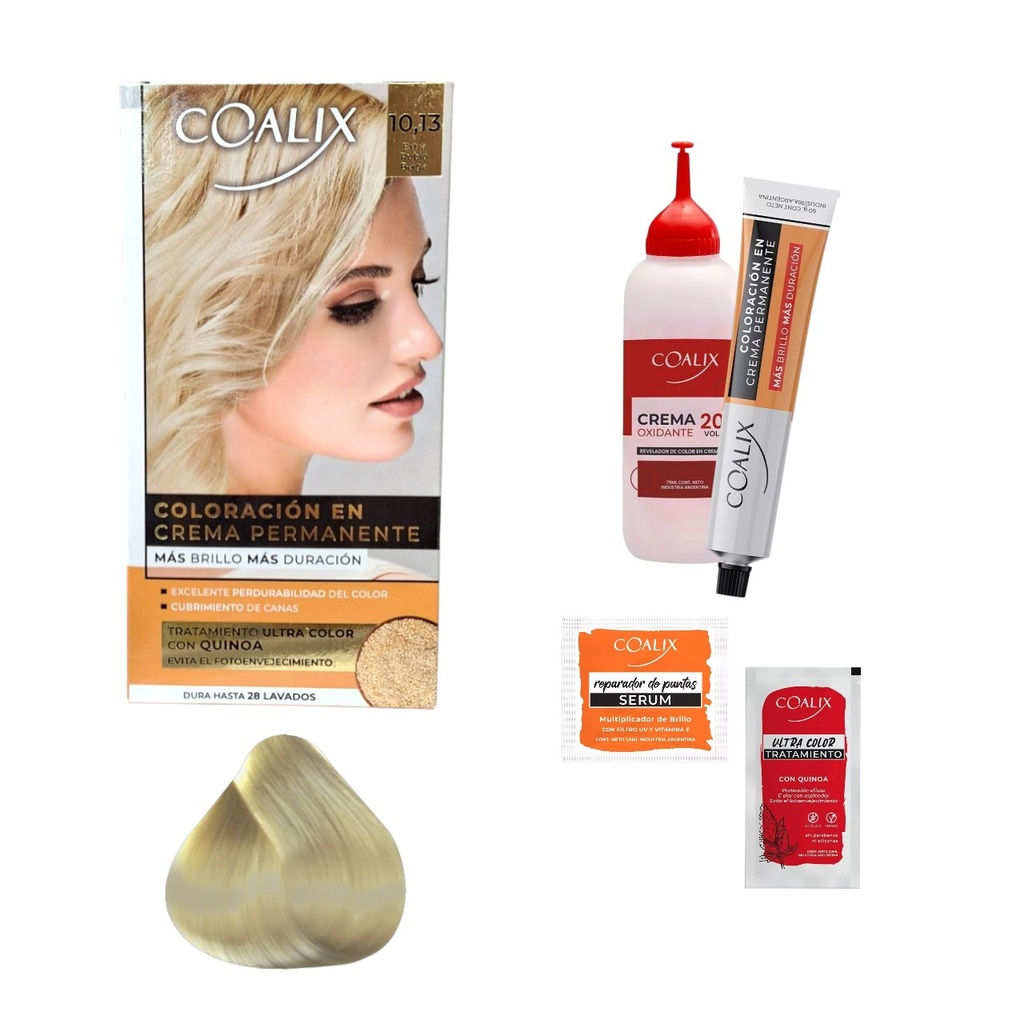 KIT DE COLORACIÓN EN CREMA 10.13 EXTRA RUBIO BEIGE COALIX
