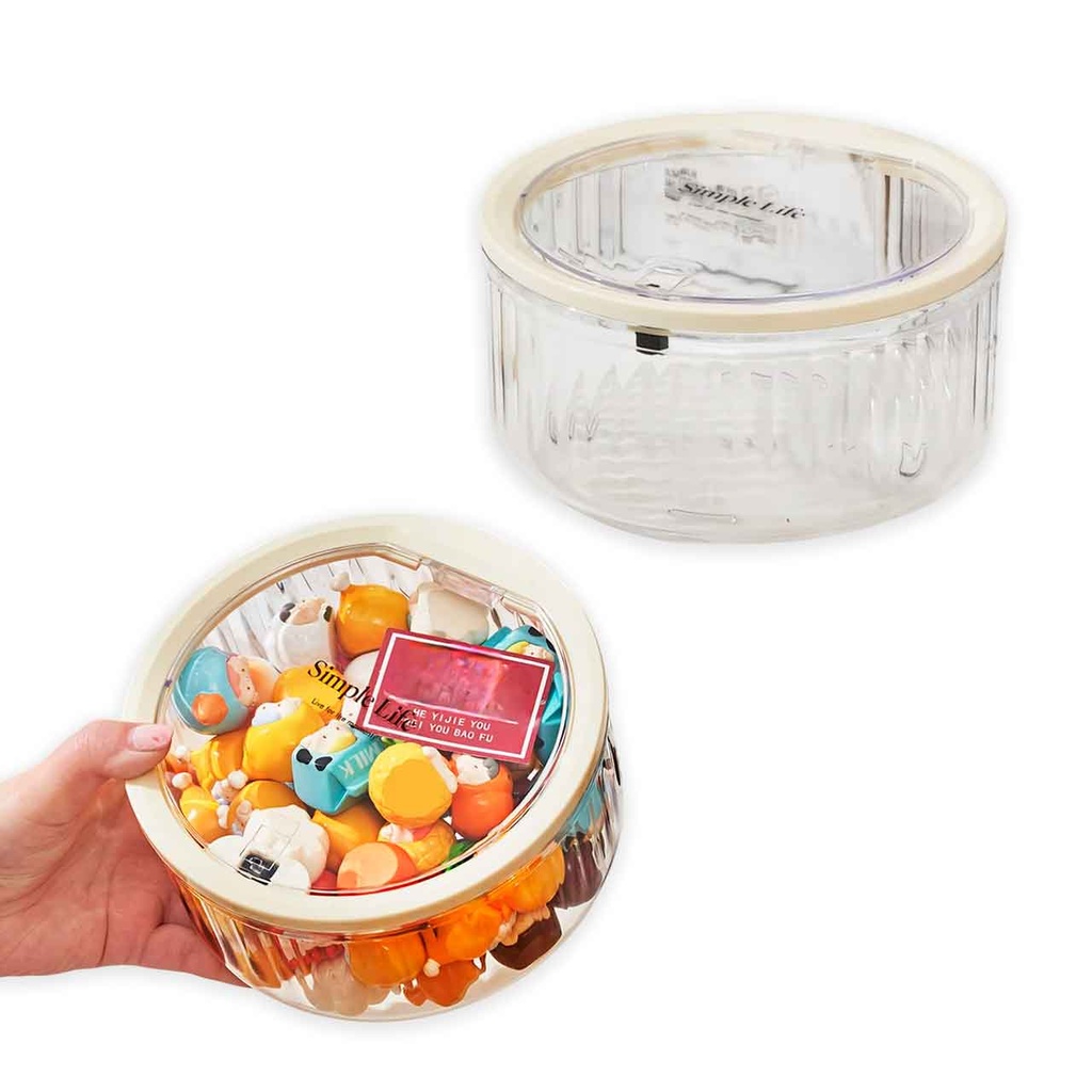 ORGANIZADOR REDONDO CON TAPA 15CM X 7CM
