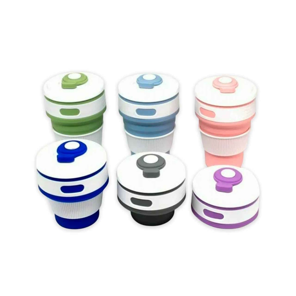 VASO TERMICO DE SILICONA PLEGABLE 350ML