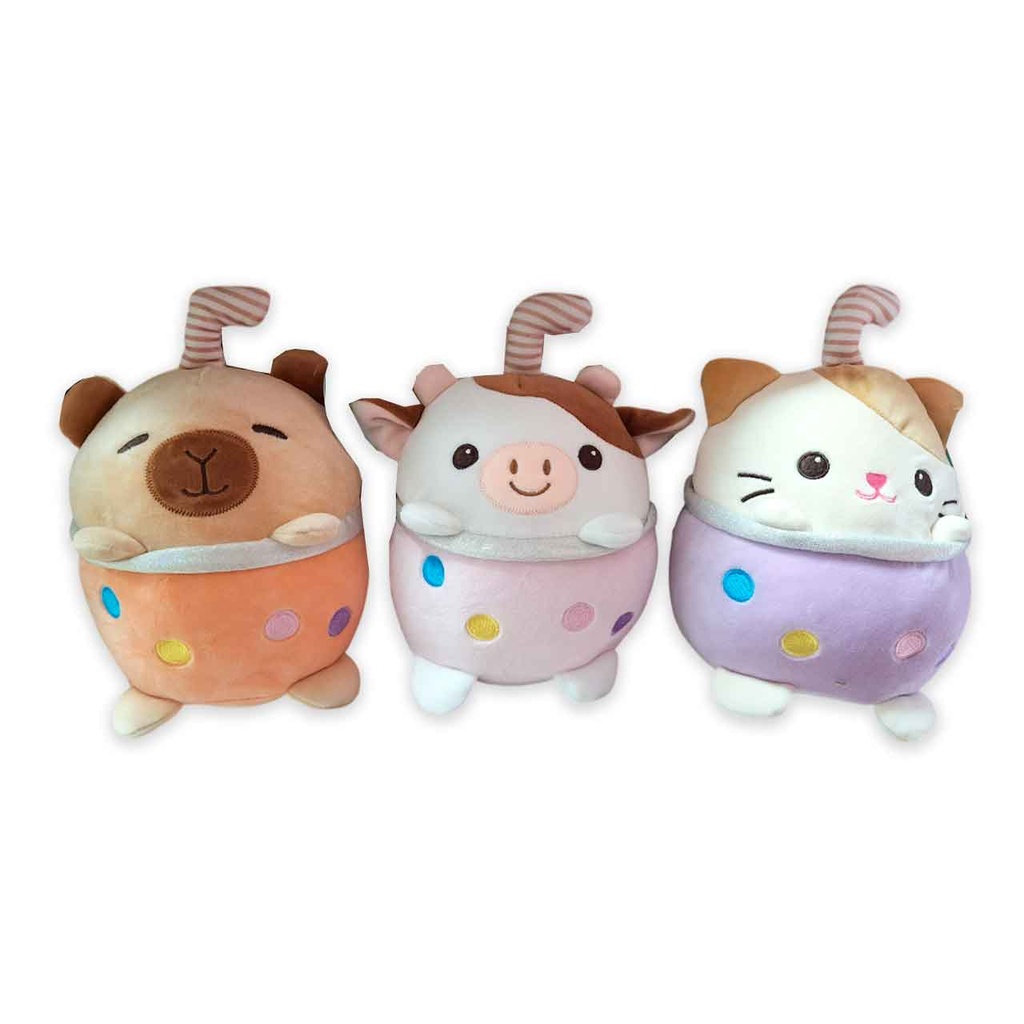 PELUCHE DE ANIMALES-BEBIDA 22CM APROX