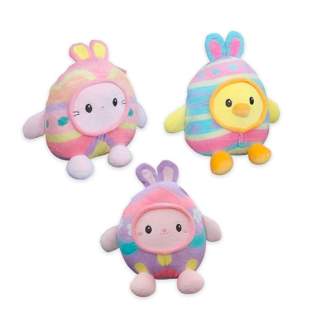 PELUCHE DE ANIMALES CON DISFRAZ DE COLORES 22.5CM