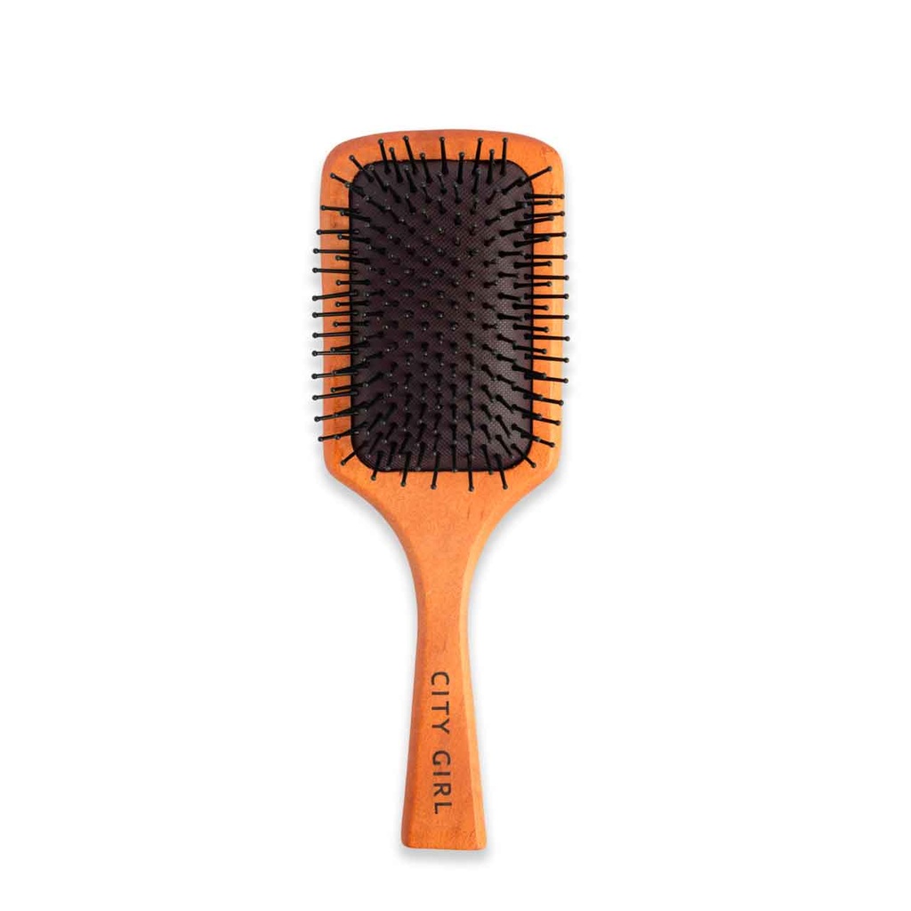 CEPILLO DE MADERA OSCURO PARA CABELLO
