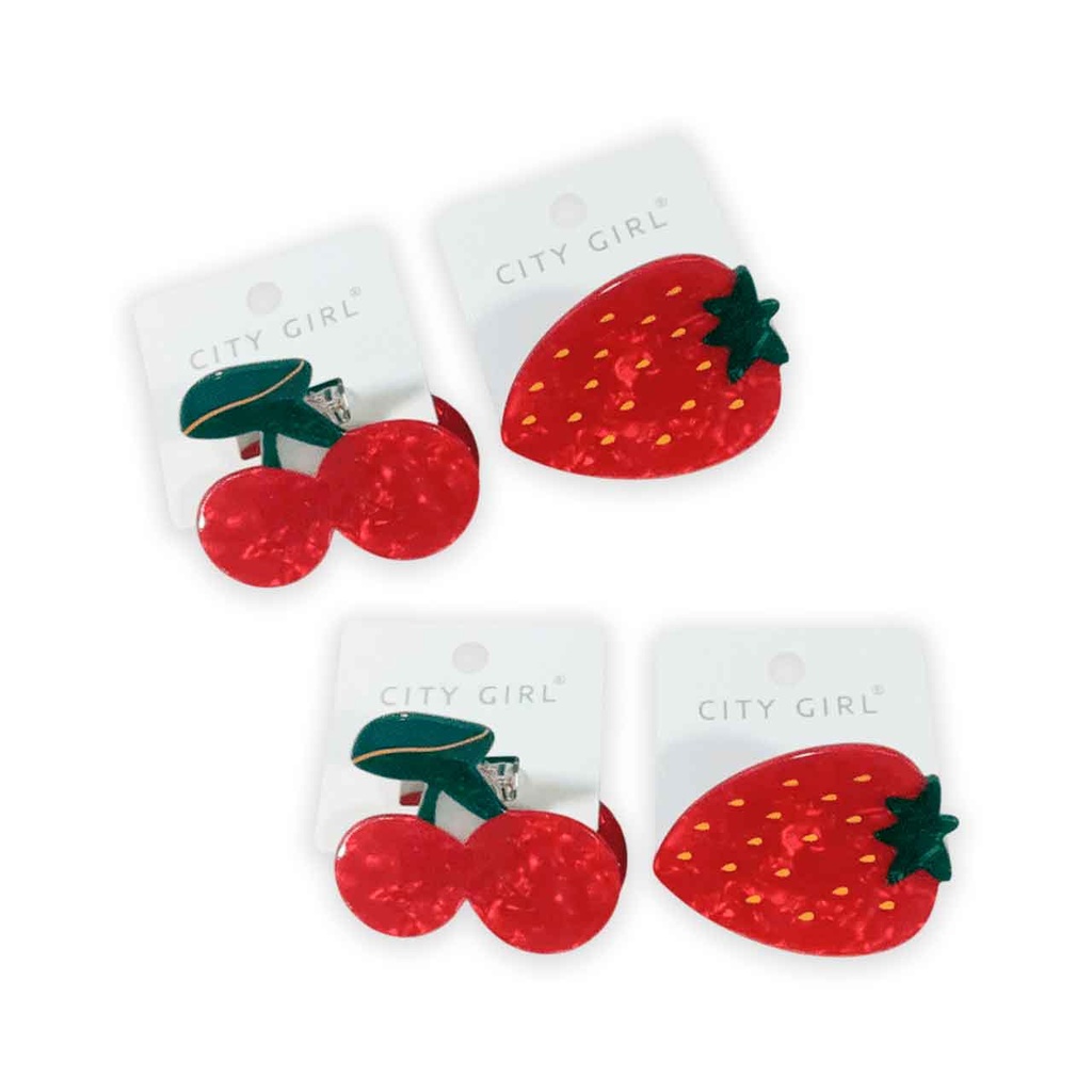 BROCHE DE CABELLO DE CEREZA/FRUTILLA