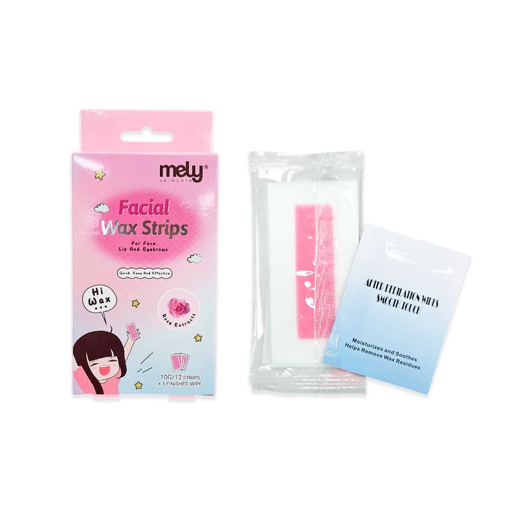 [PM-MY892003] TIRAS DE CERA PARA DEPILACIÓN FACIAL ROSAS 12PCS MELY