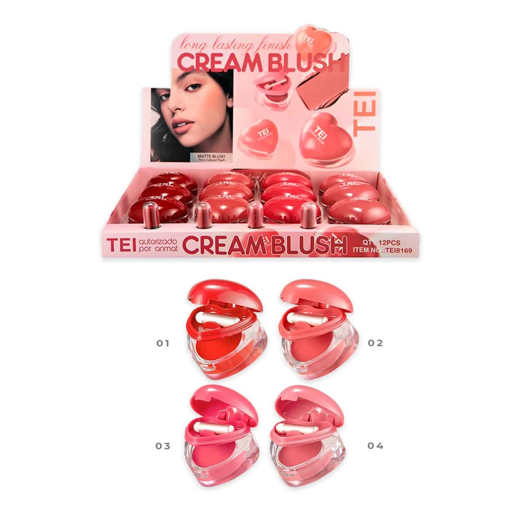 [PM-TEI8169] RUBOR EN CREMA CORAZÓN CON APLICADOR TEI