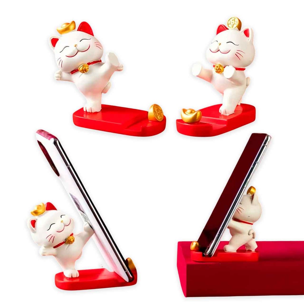 SOPORTE PARA CELULAR DE YESO GATITO