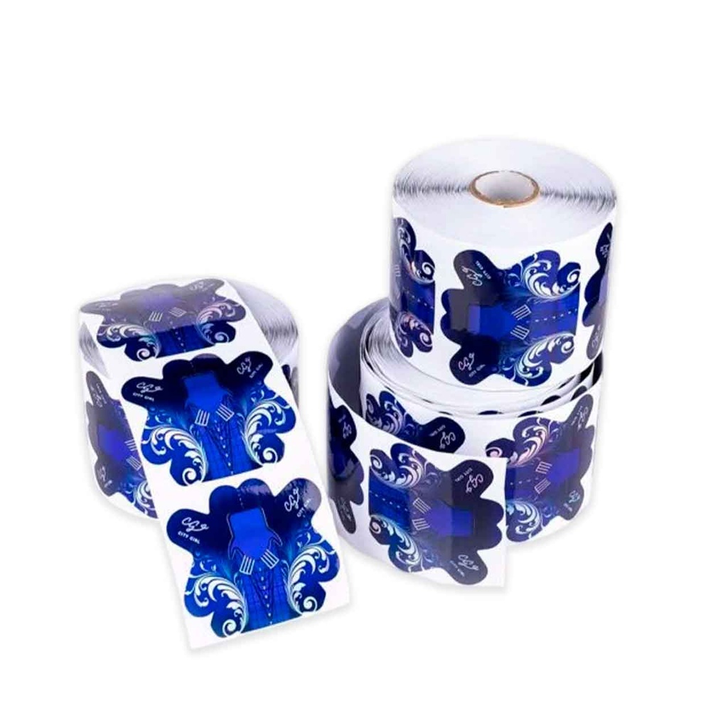 ROLLO DE MOLDES PARA UÑAS AZUL