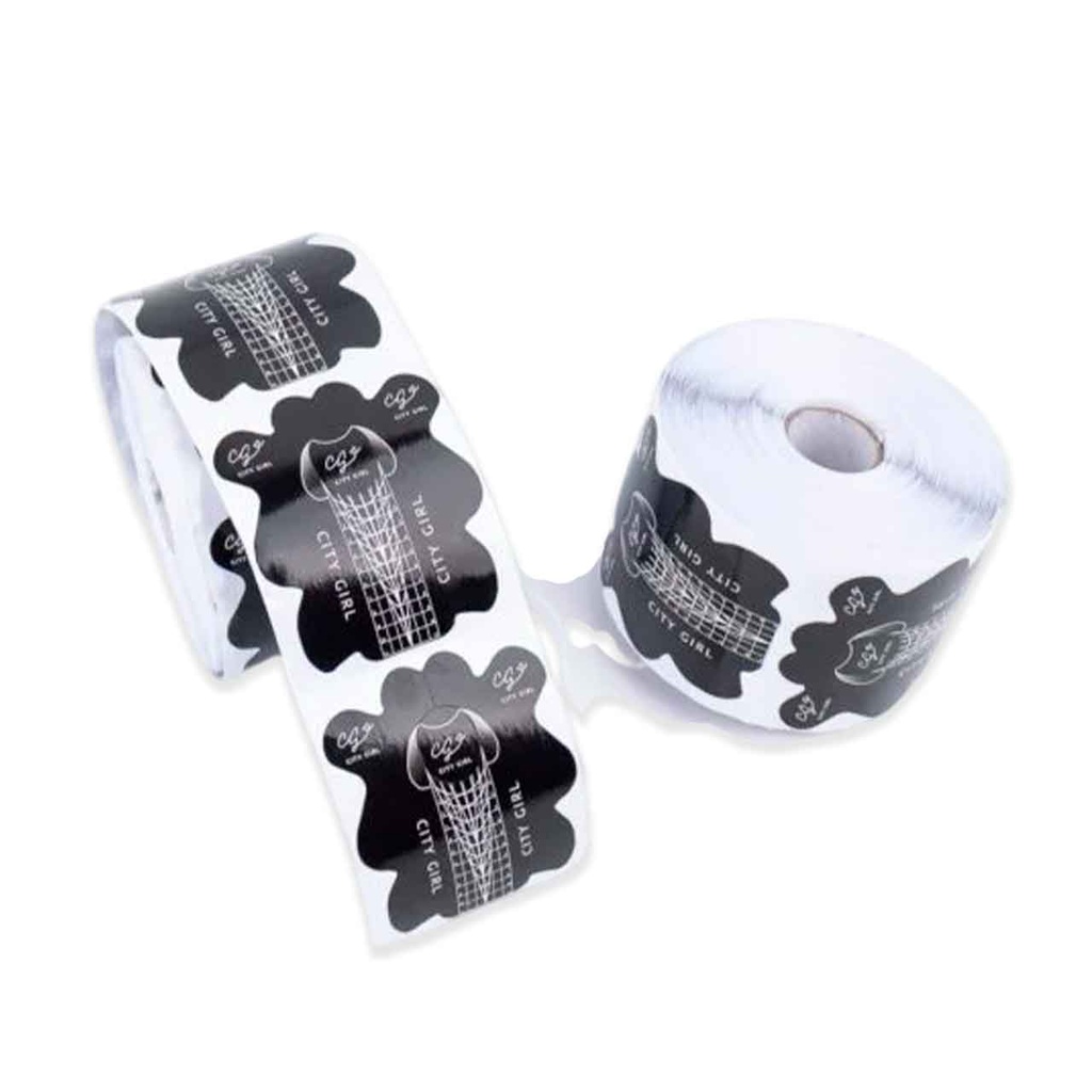 ROLLO DE MOLDES PARA UÑAS NEGRO