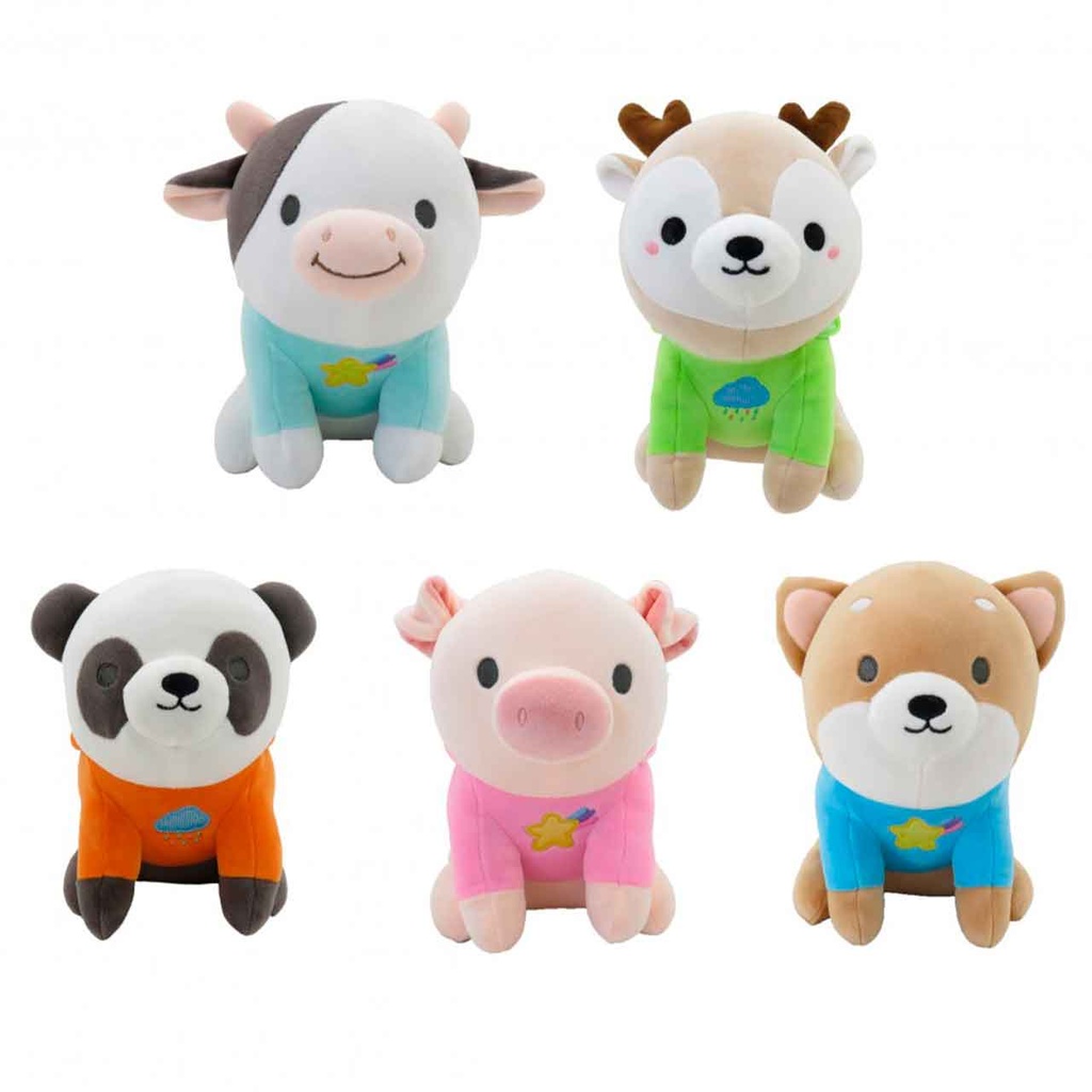 PELUCHE DE ANIMALES CON ROPA 23CM APROX