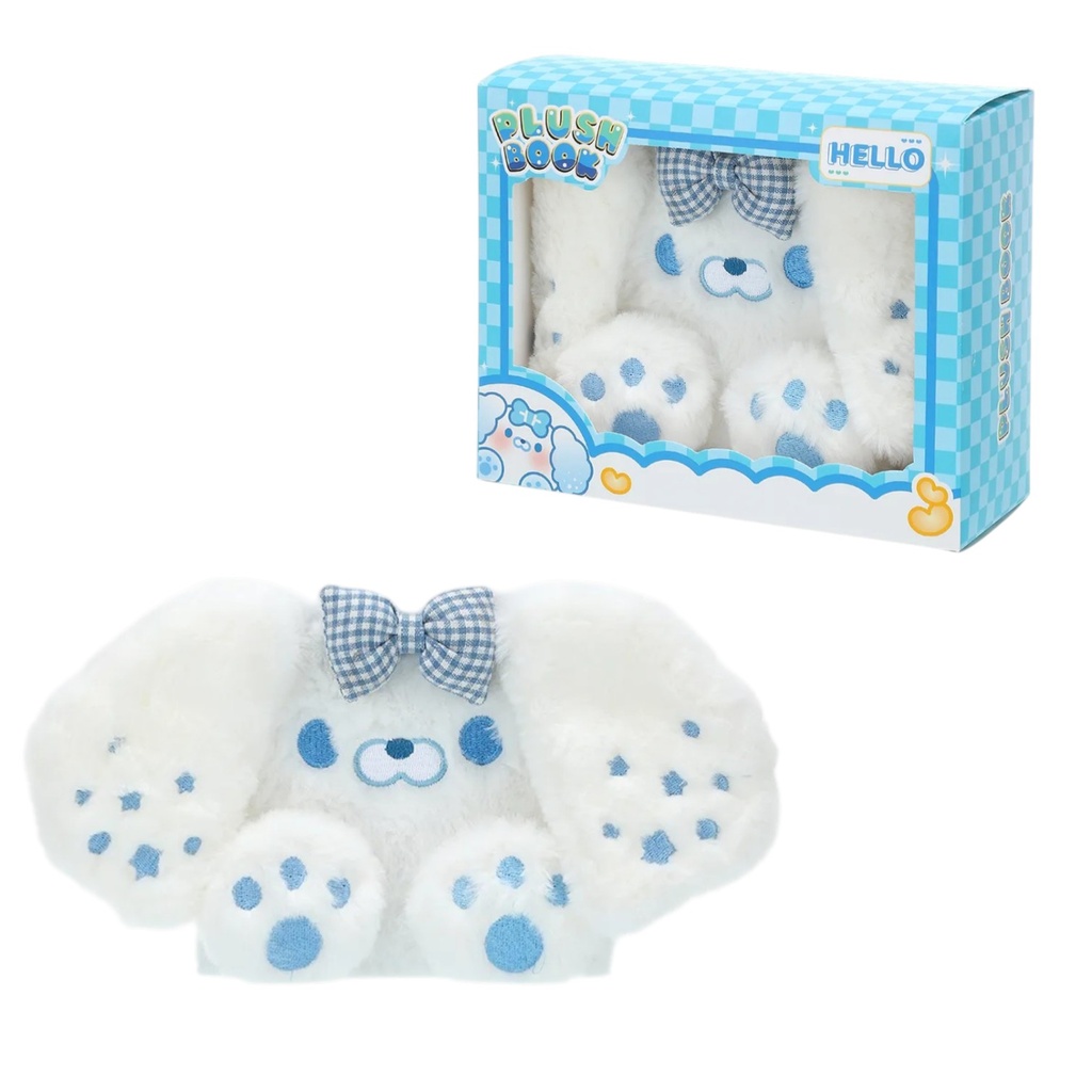 CUADERNO CON PELUCHE EN CAJA CELESTE