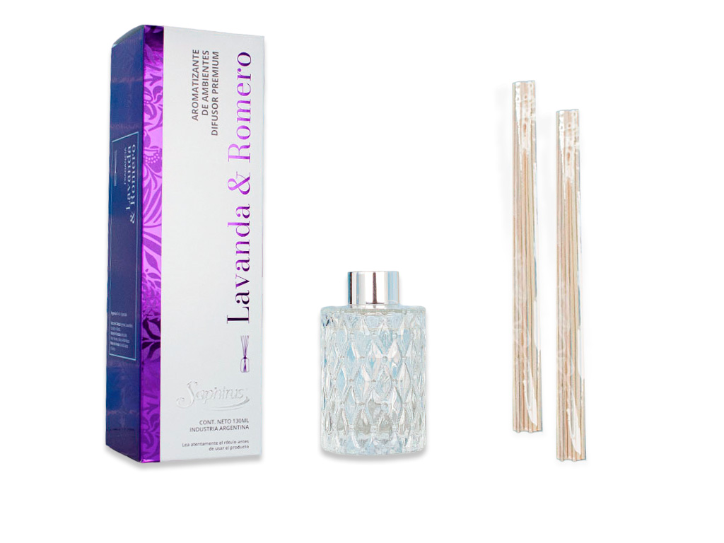 DIFUSOR PREMIUM PARA AMBIENTES LAVANDA&ROMERO SAPHIRUS