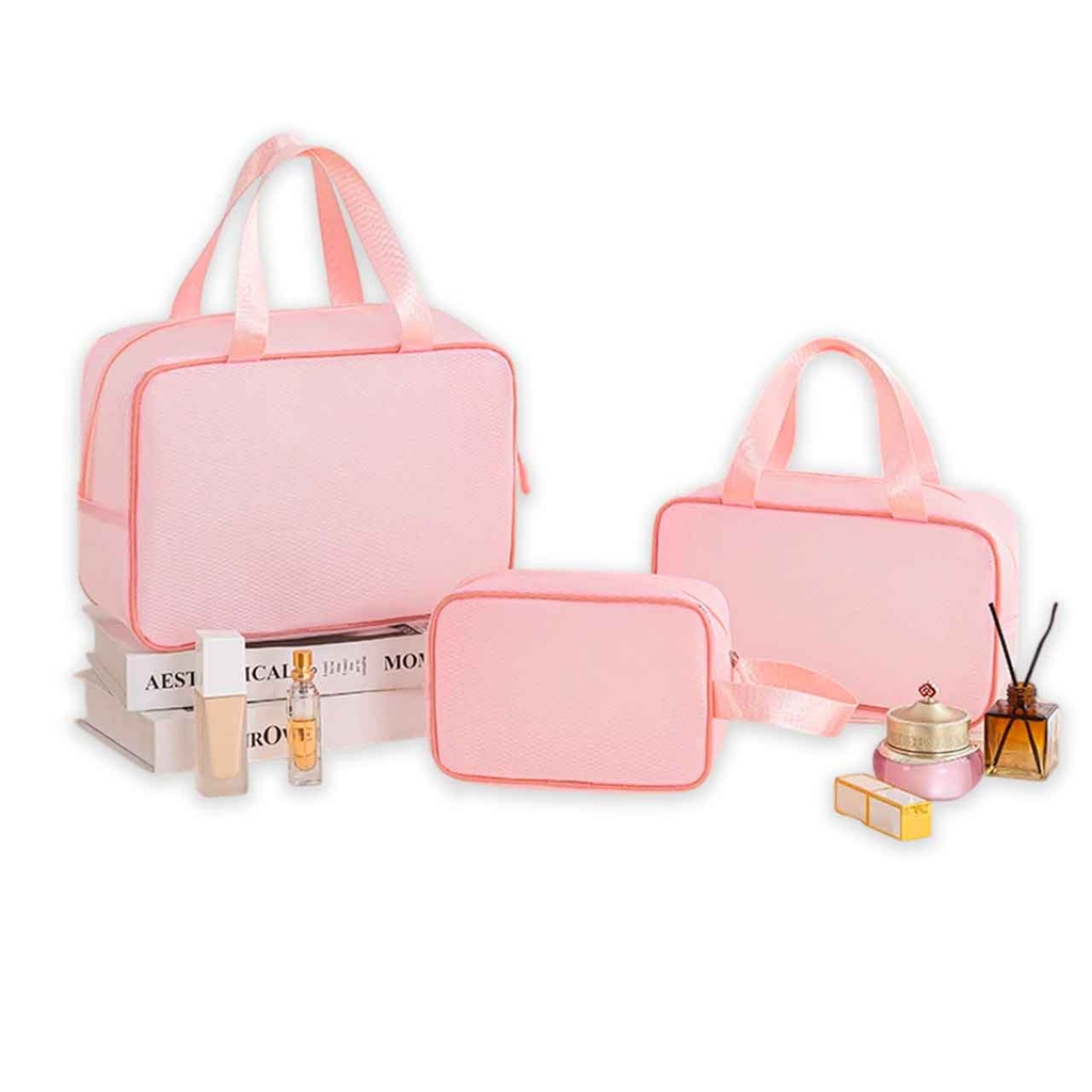 [PM-HN3253049] SET X3 NECESERS TELA IMPERMEABLE