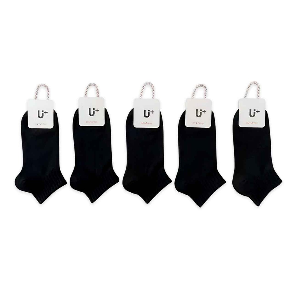 PAQUETE X10 PARES DE SOQUETES NEGROS T. 36-41