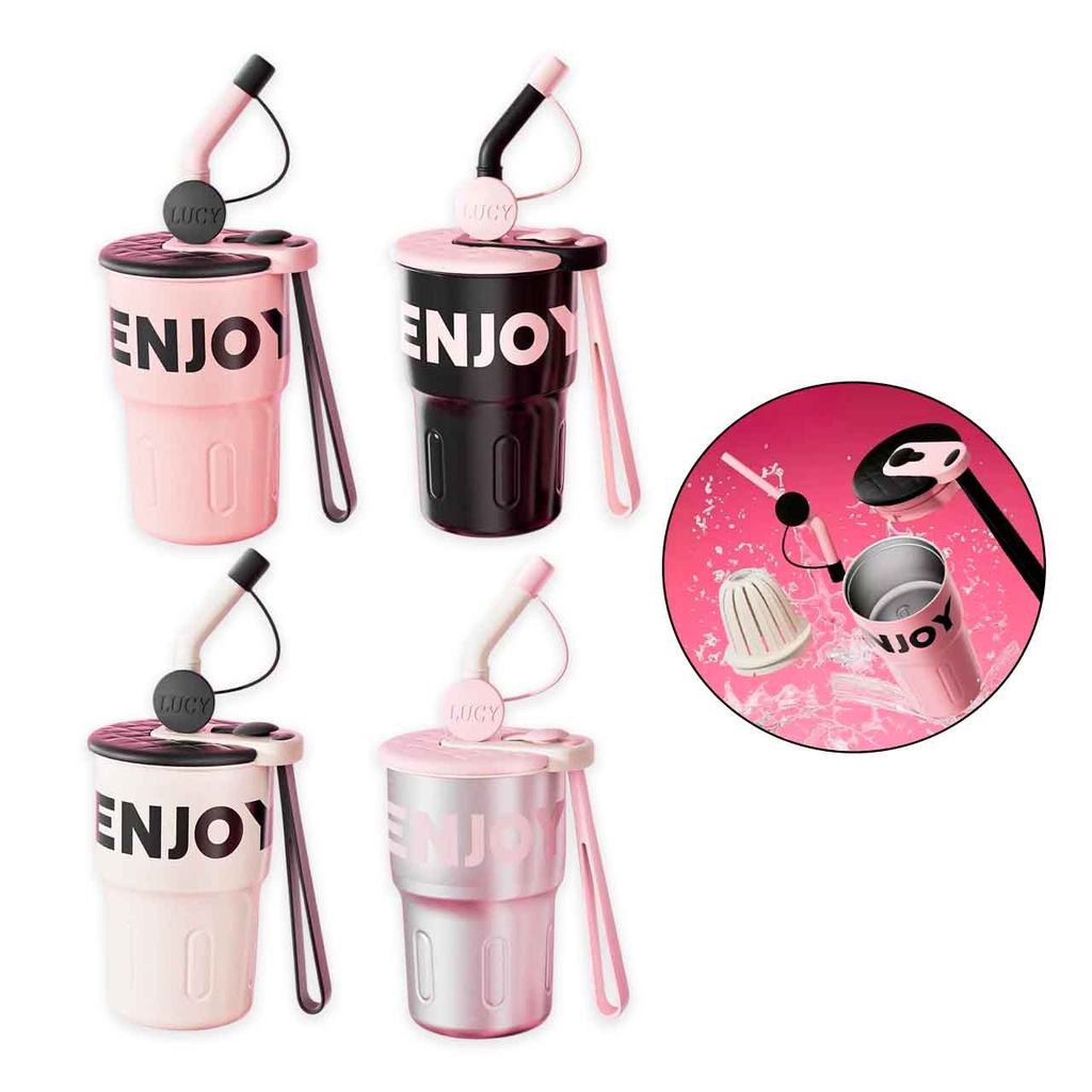VASO DE ACERO CON INFUSOR ENJOY 450ML