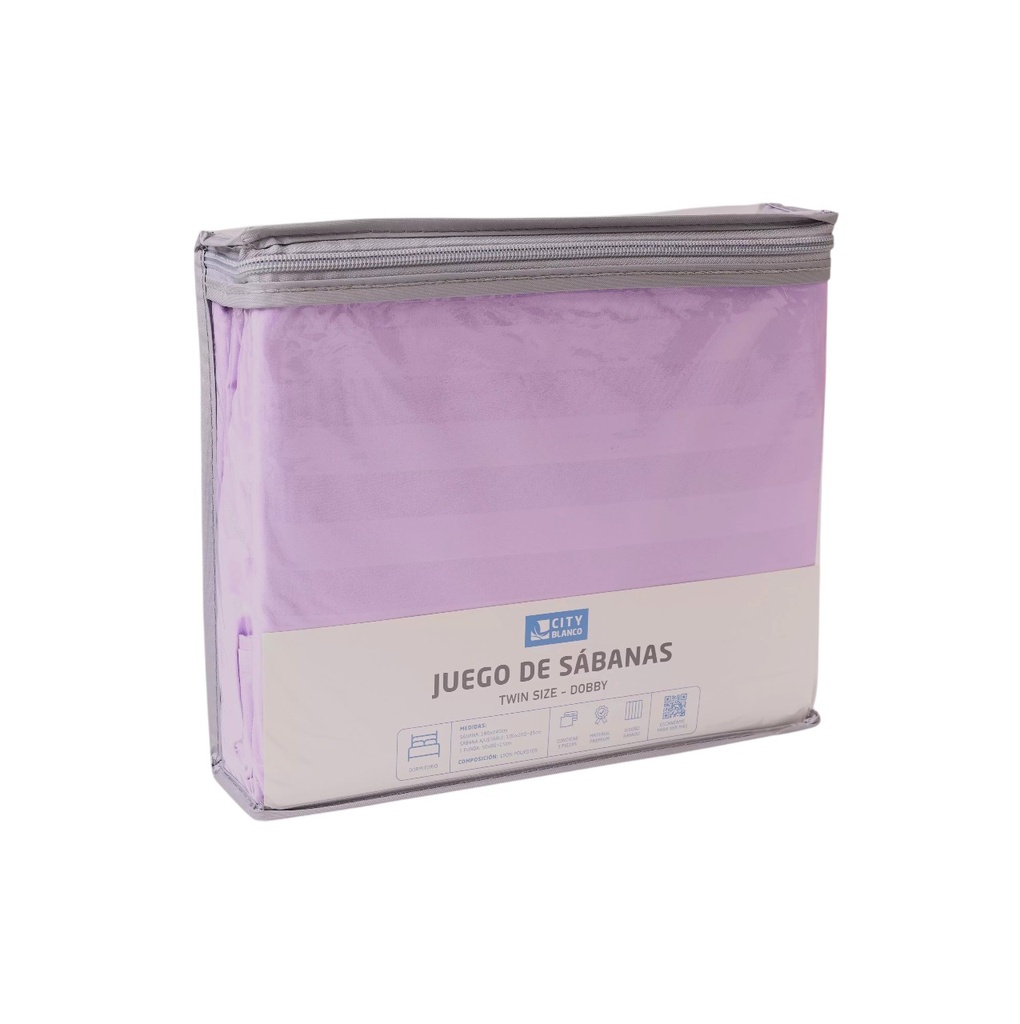 JUEGO DE SÁBANAS RAYADAS TWIN SIZE