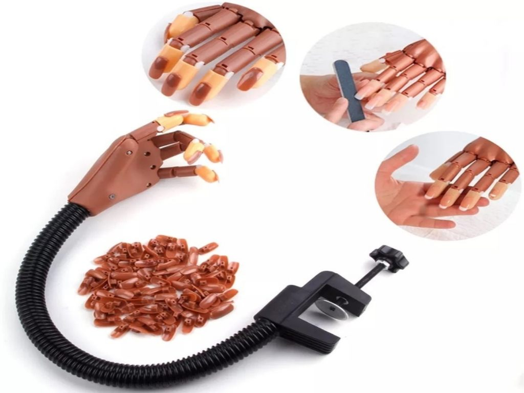 MANO DE PRACTICA ARTICULABLE PARA MANICURIA