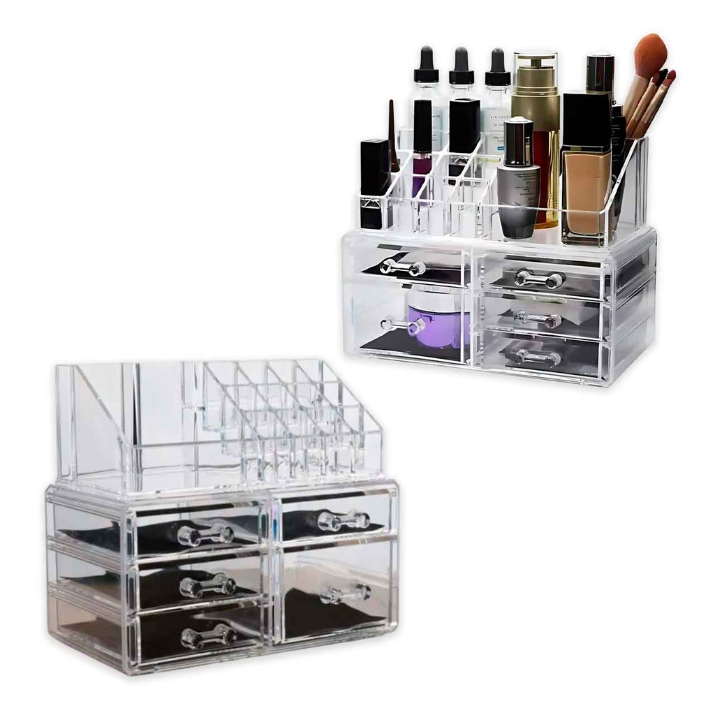 ORGANIZADOR DE ACRILICO CON CAJONES 22x17CM