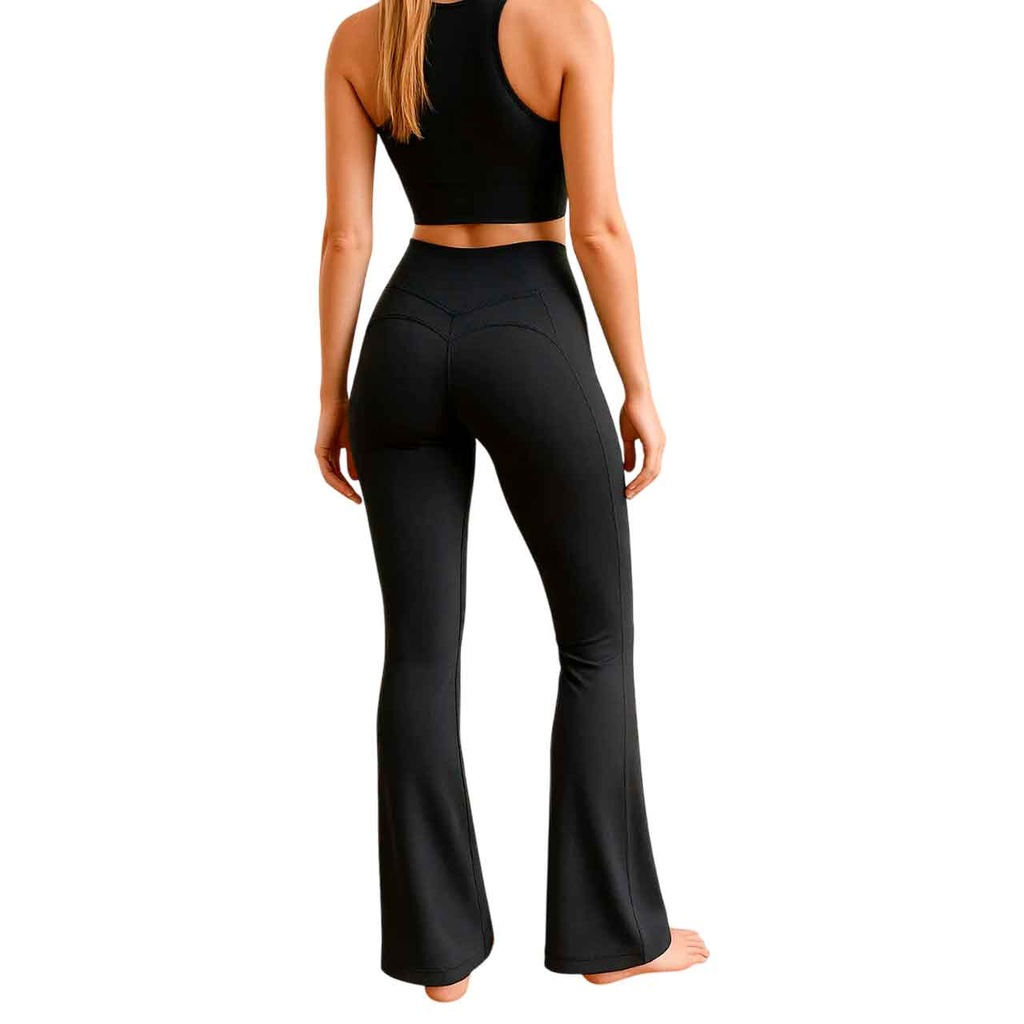 CALZA FLARE NEGRA
