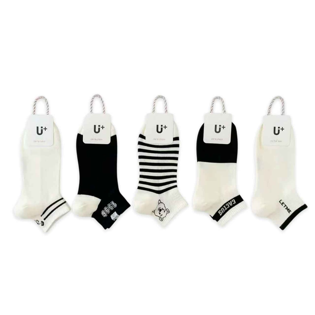 PAQUETE X10 PARES DE SOQUETES BLANCO Y NEGRO T. 36-41