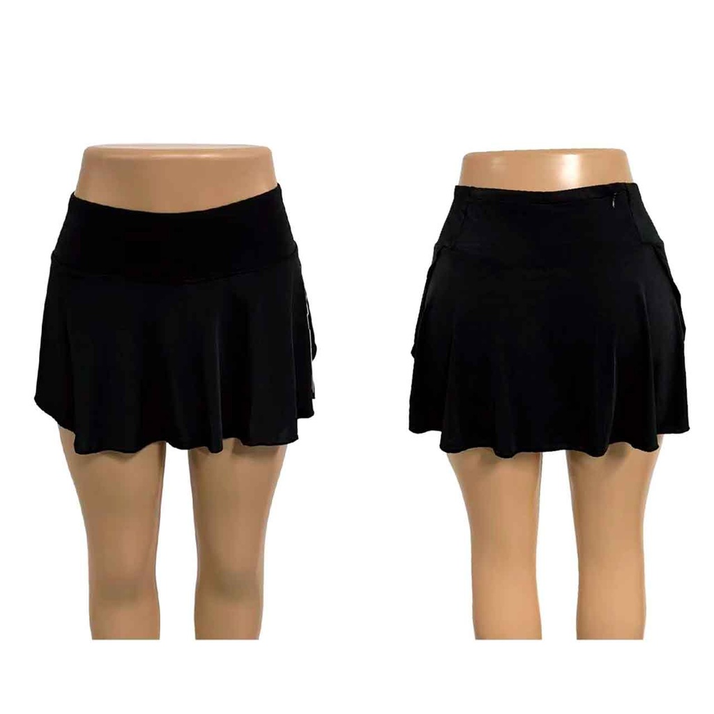 POLLERA DEPORTIVA LISA NEGRA
