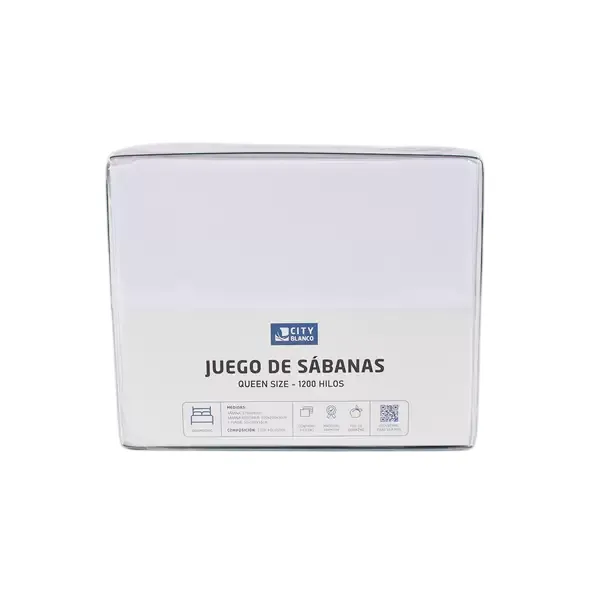 JUEGO DE SABANAS LISAS 1200H QUEEN SIZE
