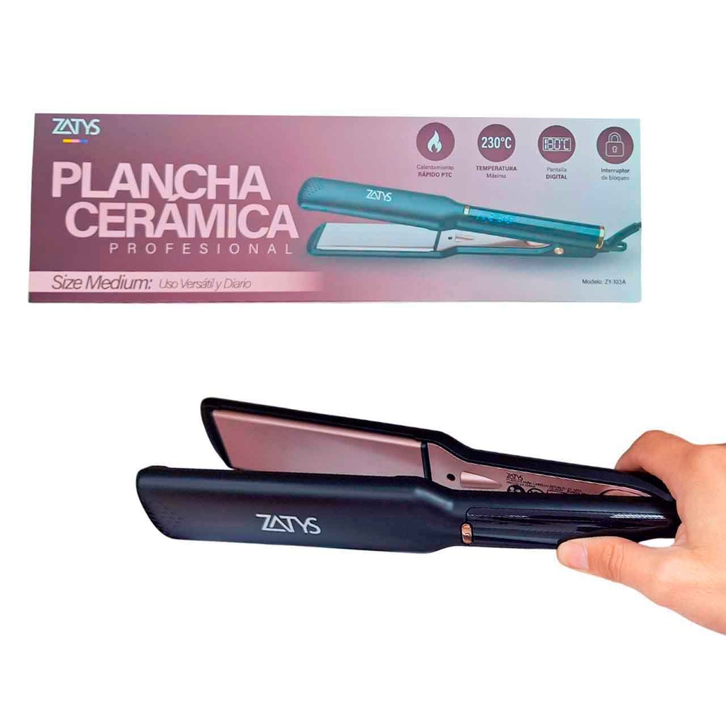 PLANCHA DE PELO CERÁMICA PROFESIONAL ZATYS