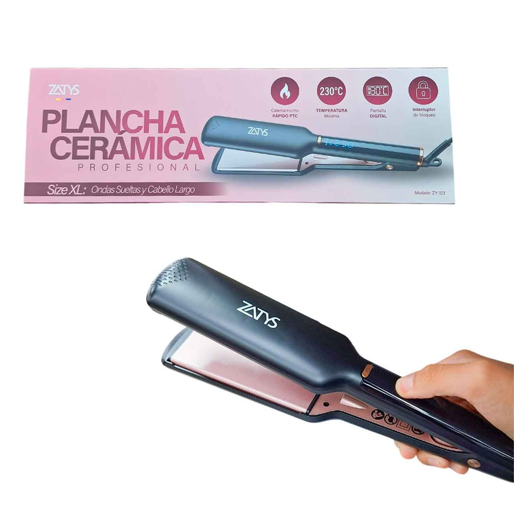 PLANCHA DE PELO CERÁMICA PROFESIONAL ZATYS