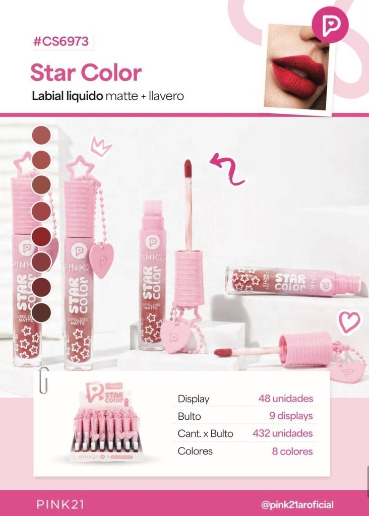 Lip gloss STAR COLOR  PINK 21