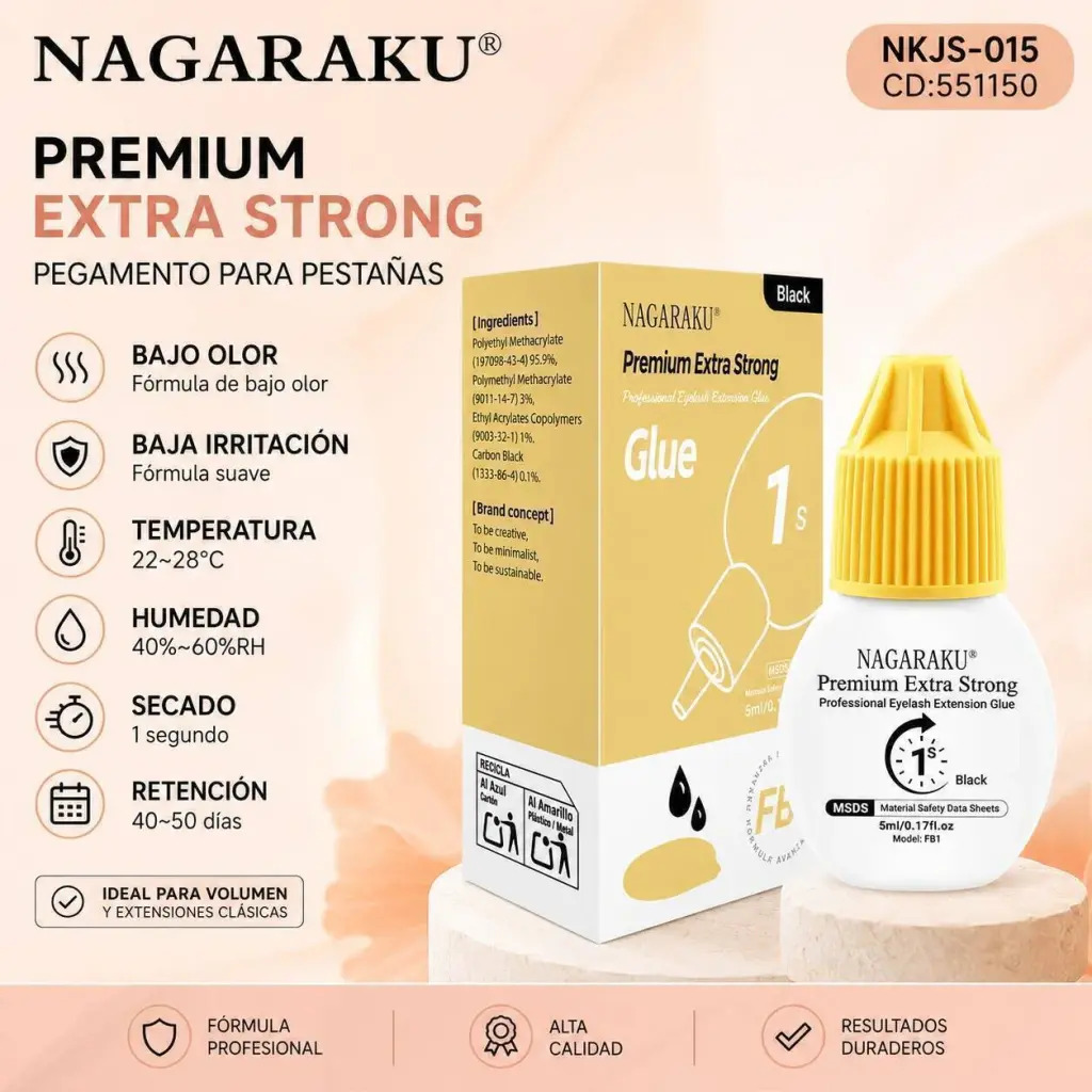 PEGAMENTO DE NAGARAKU PARA EXTENSIONES DE PESTAÑAS 1S CD: 551150