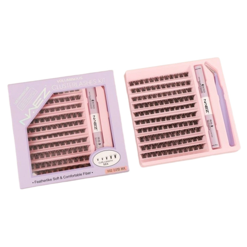 [PM-DD507-072] KIT DE PESTAÑAS CLUSTER 0.07D MIX NAEZ