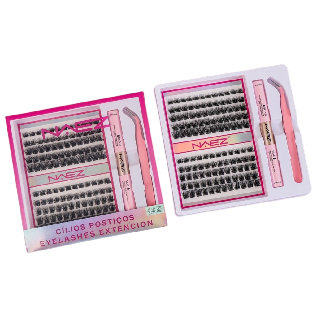 [PM-DD2666] KIT DE PESTAÑAS CLUSTER 0.07D MIX NAEZ