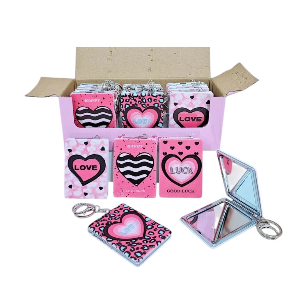 ESPEJO DE CARTERA RECTANGULAR CON LLAVERO