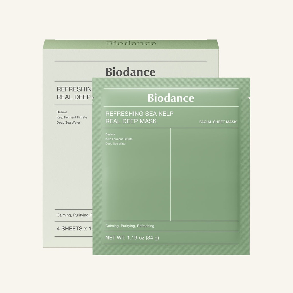 [PS-BIO036] Mascarilla Colageno calmante Refreshing Sea Kelp Biodance ORIGINAL___Caja X4