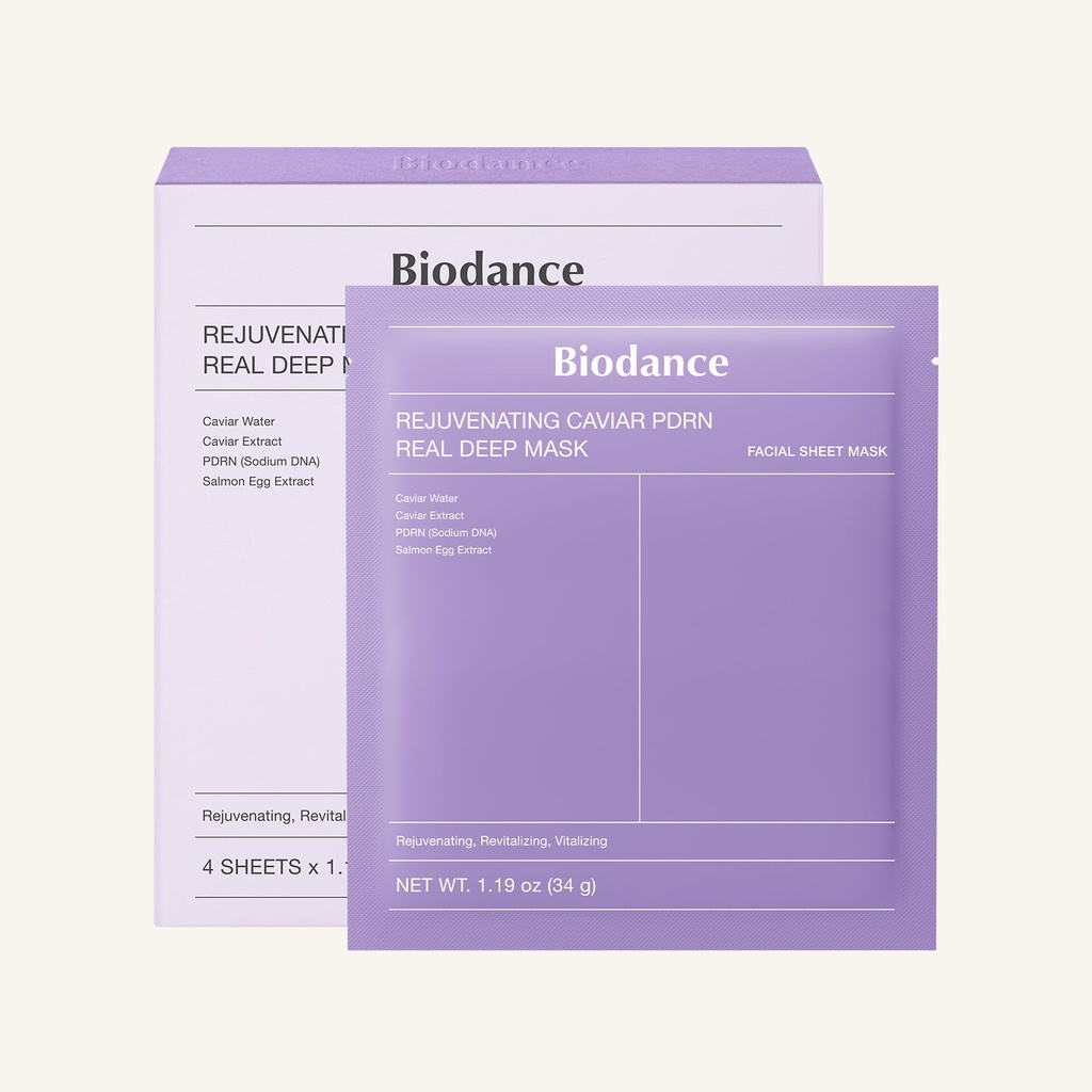 [PS-BIO040] Mascarilla Colageno Rejuvenating Caviar PDRN Biodance ORIGINAL___Caja X4