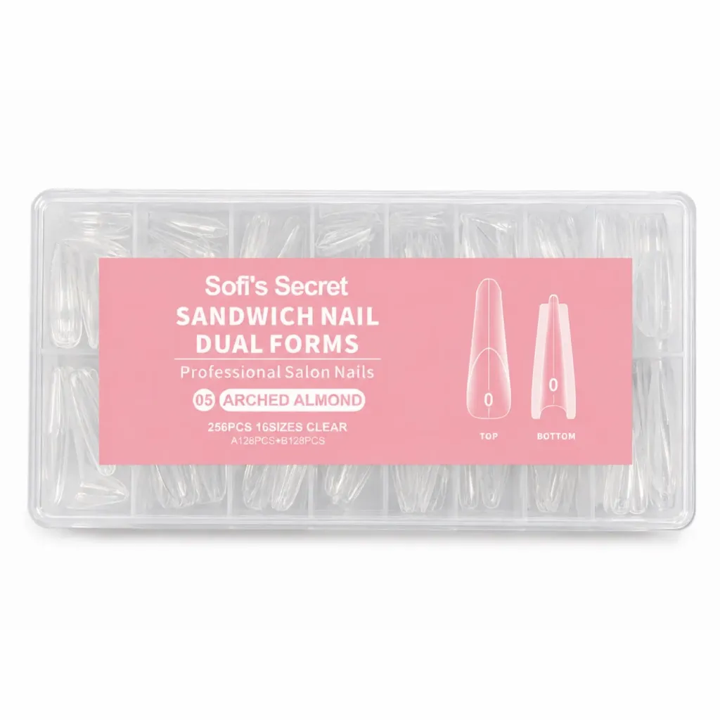[PS-JUN-JP20] Capsulas dual Sandwich Almendra Arqueada larga 256pc Sofis Secret